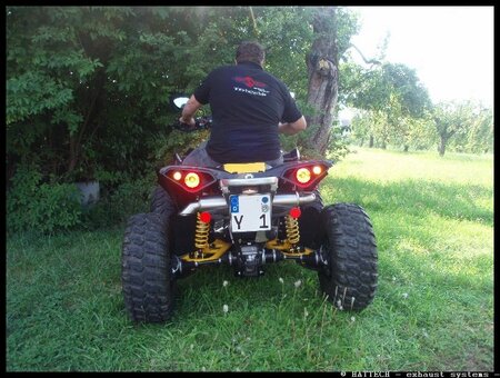 HATTECH Auspuff - Schalldmpfer fr CAN AM RENEGADE 1000 V-TWIN - Auspuffanlage mit E-Prfzeichen