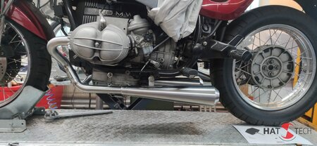 SIDEPIPE_GB25 mit Interferenzrohr - HATTECH Komplettanlage fr R80 R / R100 R Mystic sowie fr R80 und R100 GS- Paralever -    Mit EG-ABE