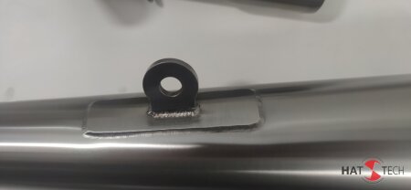 SIDEPIPE_GB25- HATTECH Komplettanlage ohne Interferenzrohr  fr BMW R 80, R 80RT, R 100 RS, RT Monolever Modelle  ab `85   Komplettanlage mit Krmmer und Schalldmpfer - Mit EG-ABE