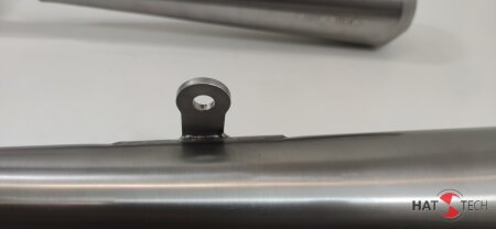 SIDEPIPE_GB25- HATTECH Komplettanlage ohne Interferenzrohr  fr BMW R 80, R 80RT, R 100 RS, RT Monolever Modelle  ab `85   Komplettanlage mit Krmmer und Schalldmpfer - Mit EG-ABE