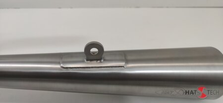 SIDEPIPE_GB25- HATTECH Komplettanlage ohne Interferenzrohr  fr BMW R 80, R 80RT, R 100 RS, RT Monolever Modelle  ab `85   Komplettanlage mit Krmmer und Schalldmpfer - Mit EG-ABE