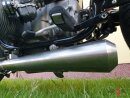 SIDEPIPE_GB25- HATTECH Komplettanlage ohne Interferenzrohr  für BMW R 80, R 80RT, R 100 RS, RT Monolever Modelle  ab `85   Komplettanlage mit Krümmer und Schalldämpfer - Mit EG-ABE