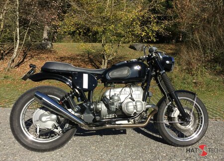 HATTECH Auspuff - GB-OYK - BMW R80R / 100R  und Mystic ---  links- und rechtsseitiger Schalldämpfer - steil stehend -  ab original Krümmer mit EG-ABE #1