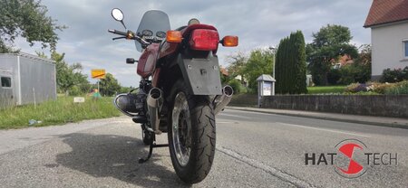 HATTECH Auspuff - GB-OYK - BMW R80R / 100R  und Mystic ---  links- und rechtsseitiger Schalldmpfer - steil stehend -  ab original Krmmer mit EG-ABE #1