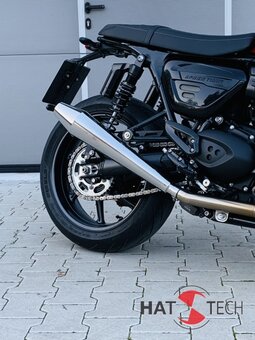 HATTECH Auspuff - GUNBALL 100 - Schalldmpfer mit Anbauteilen fr TRIUMPH Speed Twin / Thruxton 1200 / R / RS auf original Krmmer - EU-Typgenehmigung #1