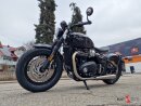 HATTECH Auspuff - BOBBER 470/85 - Schalldämpfer mit Anbauteilen für TRIUMPH BONNEVILLE BOBBER (EURO 5)  auf original Vorschalldämpfer - EU-Typgenehmigung #1