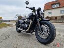 HATTECH Auspuff - BOBBER LC_240/80 RACING-Schalldämpfer mit Anbauteilen für TRIUMPH BONNEVILLE BOBBER (EURO 4)  auf original Vorschalldämpfer - ONLY FOR RACE USE -