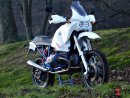 HPN Adventure - modifizierte BMW R80 G/S mit  zweiflutiger Komplettanlage HATTECH - " Paris-Dakar Fuchs-Style "- Schalldämpfer mit E-Prüfzeichen