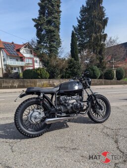 HATTECH Komplettanlage -  BOBBER BMW R 45, R 65     8/1980 - 9/1985 und R65 LS  5/1981 - 4/1985 (Duolever mit 35mm Krümmer) - Komplettanlage mit Krümmer und Schalldämpfer - Mit EG-ABE
