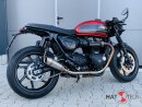 HATTECH Auspuff - OYK75 Low - Euro 5 - Schalldämpfer mit Anbauteilen für TRIUMPH Speed Twin / Thruxton 1200 / R / RS auf original Krümmer - EU-Typgenehmigung
